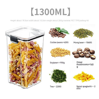 Transparent stackable plastic storage box for food-grade grains and refrigerator preservation by My Store