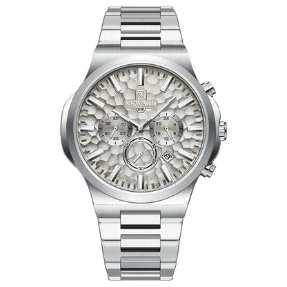 Luminous waterproof multifunctional quartz men's watch with analog dial and durable wristband