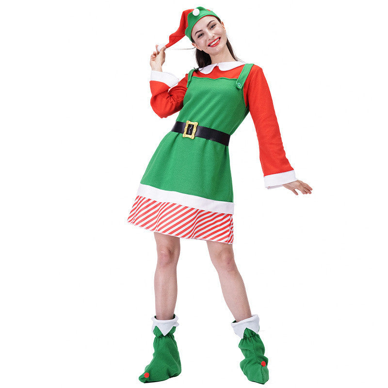 Christmas cosplay performance show clothing costume outfit, festive stagewear attire