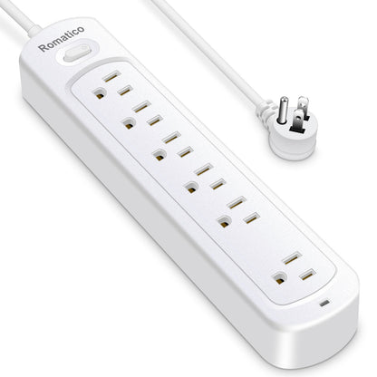 Surge Guard 6-Outlet Power Strip with 4ft Cord