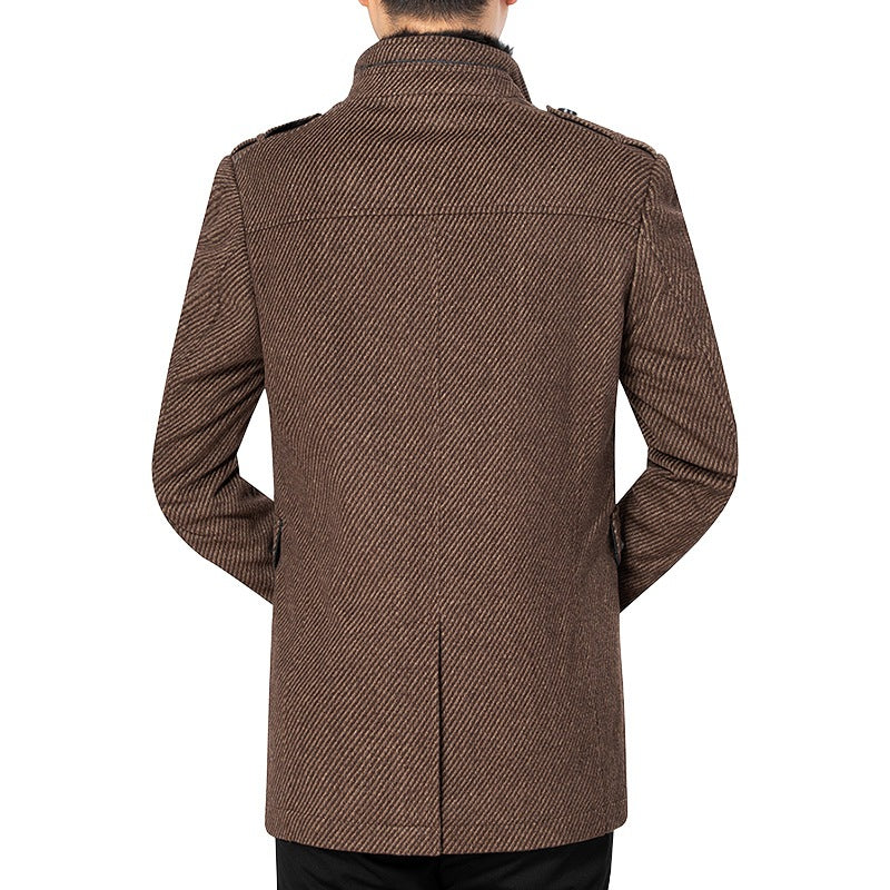 Autumn winter casual lambswool wool coat in a classic design