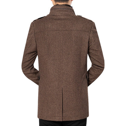 Autumn winter casual lambswool wool coat in a classic design