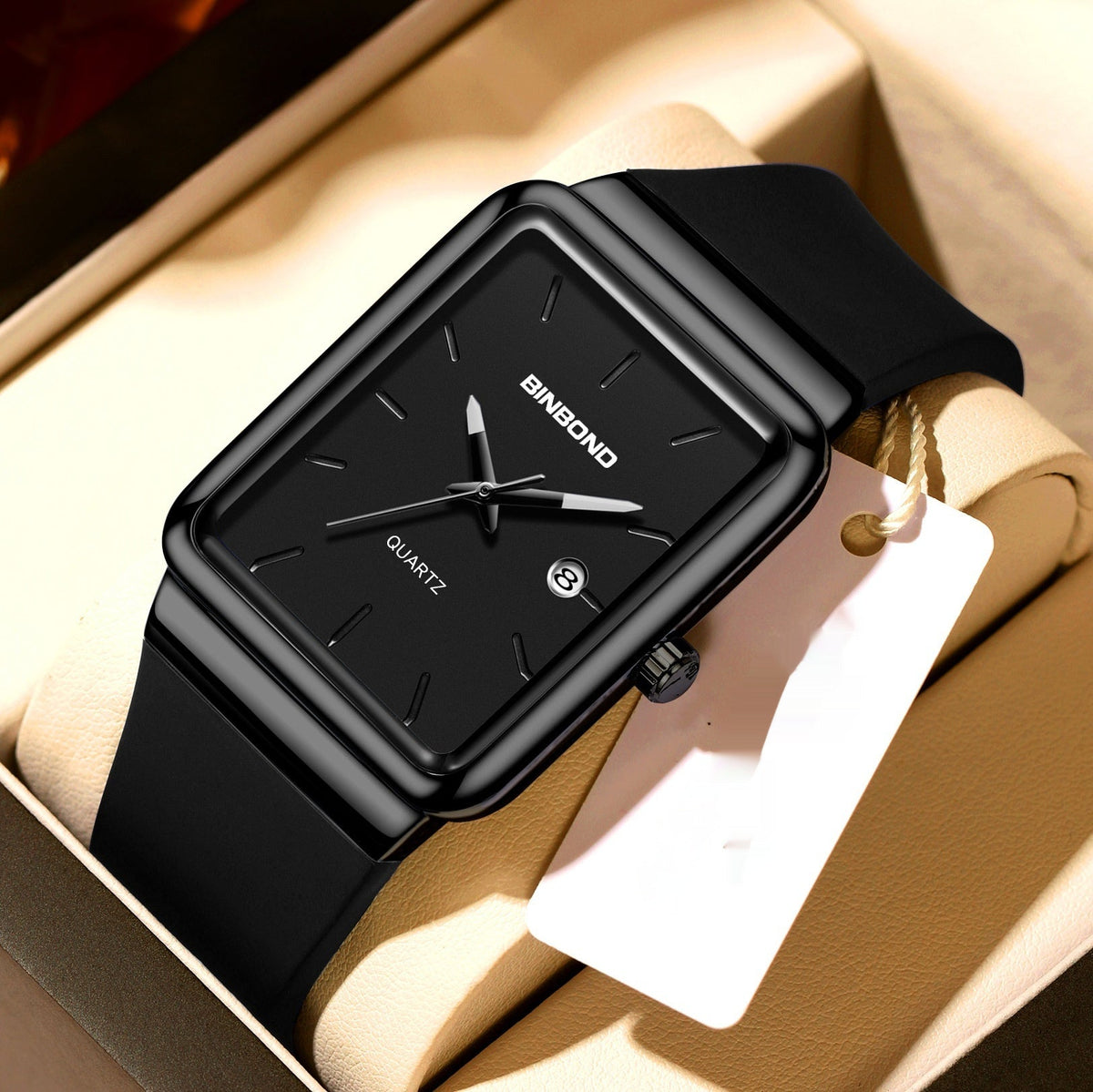 Sleek stylish waterproof men's watch with a modern design and durable finish