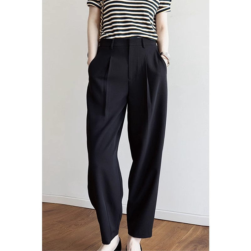 Women's casual cropped harem pants in relaxed, tapered style by My Store