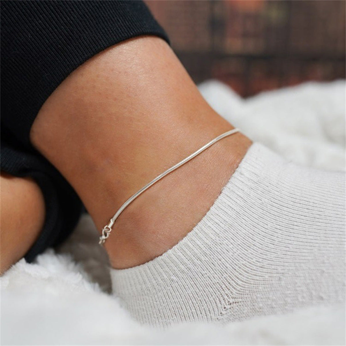 Women's fashion stainless steel anklets by My Store, shown in a stylish metal design
