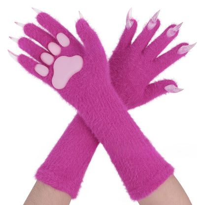 Halloween silicone meat mat long gloves in black and orange, showing textured protective sleeves and hand openings