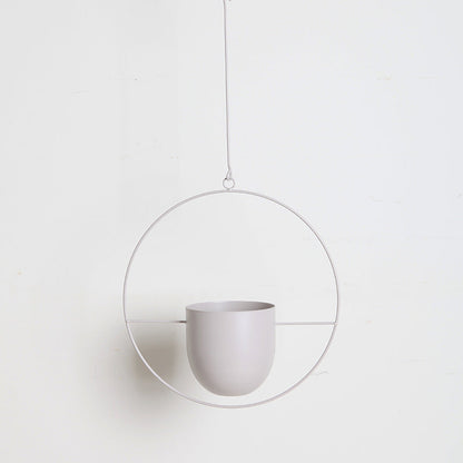 Nordic-style hanging iron flower pot with hydroponic orchid plant holder and decorative suspended design