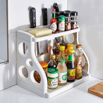 Multilayer kitchen storage shelving unit for organizing kitchen supplies by My Store