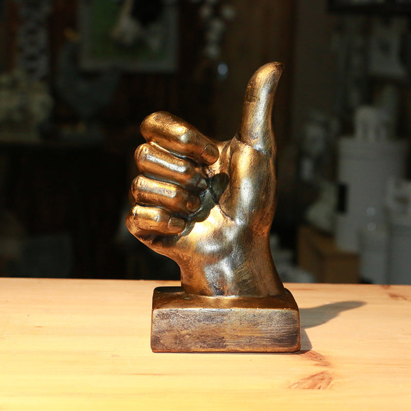 Resin gesture ornaments in decorative hand gesture designs