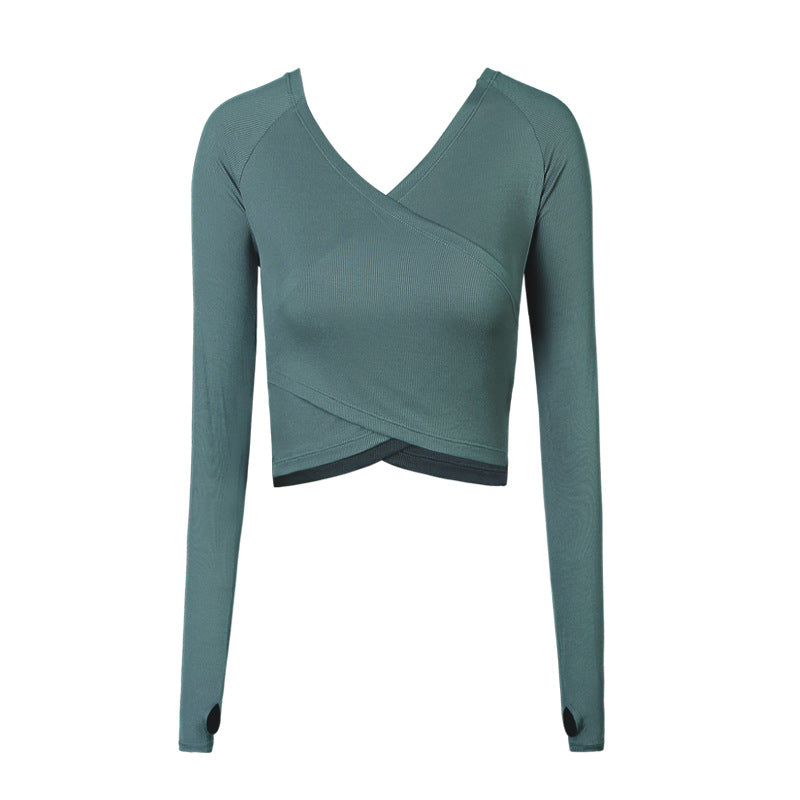 Women's autumn and winter yoga sports top, long-sleeve athletic shirt in a fitted design