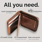 Cartera Zipper de Cuero Camel – Estilo Clásico –