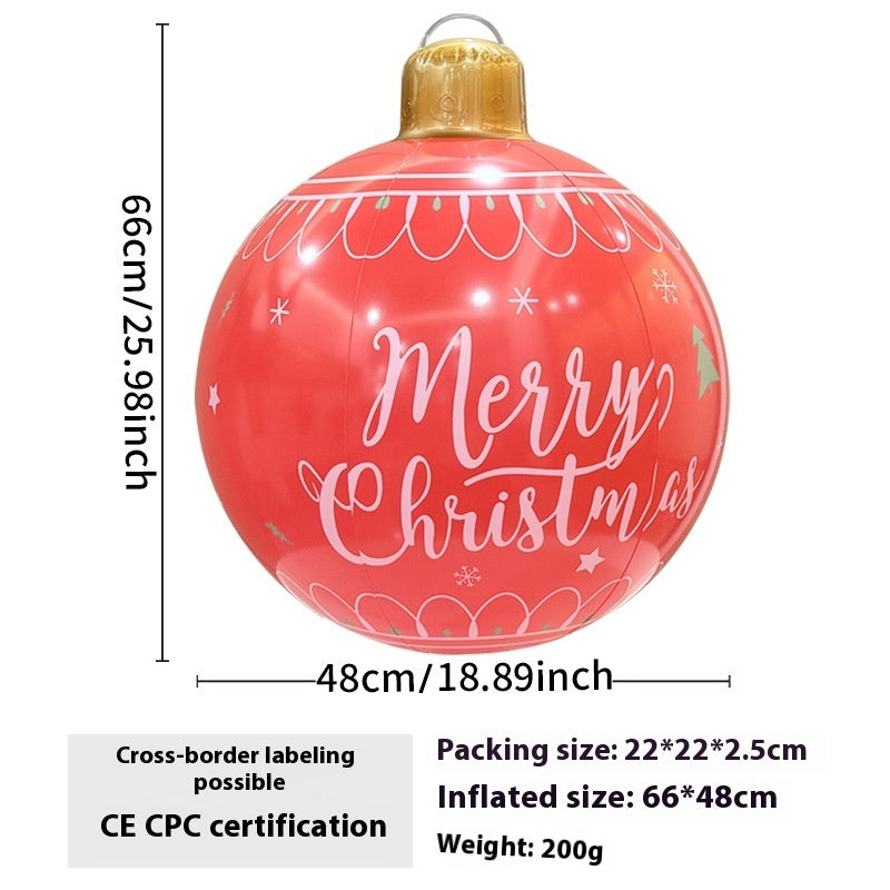 Inflatable Christmas ball outdoor garden decoration with festive holiday design