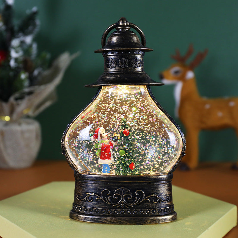 Christmas Decorations Snowflake Crystal Ball ornament with sparkling snowflake detail and clear spherical design