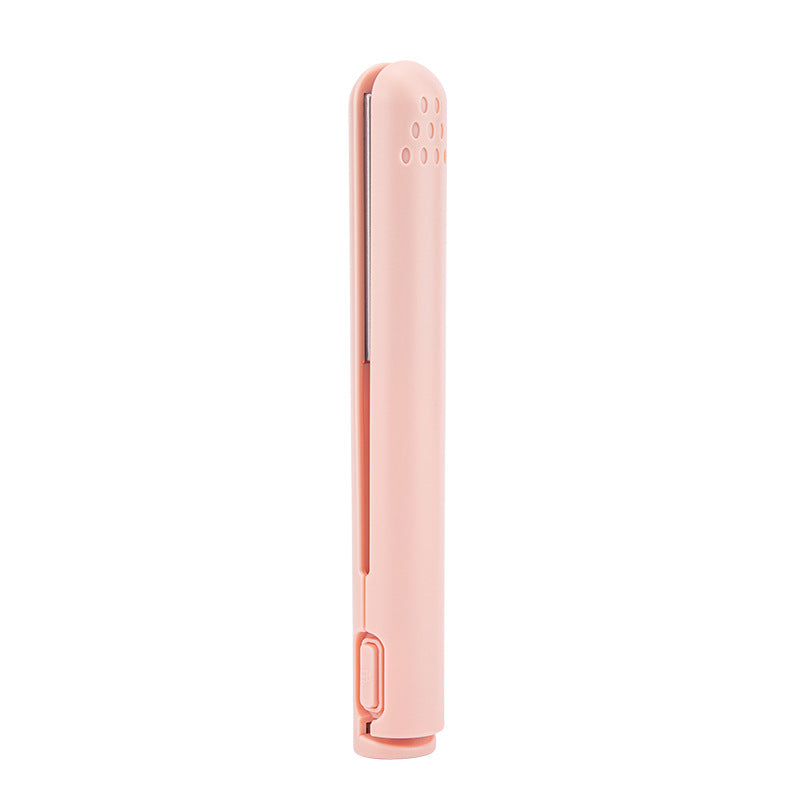 USB portable wireless hair straightener with compact design for dormitory use