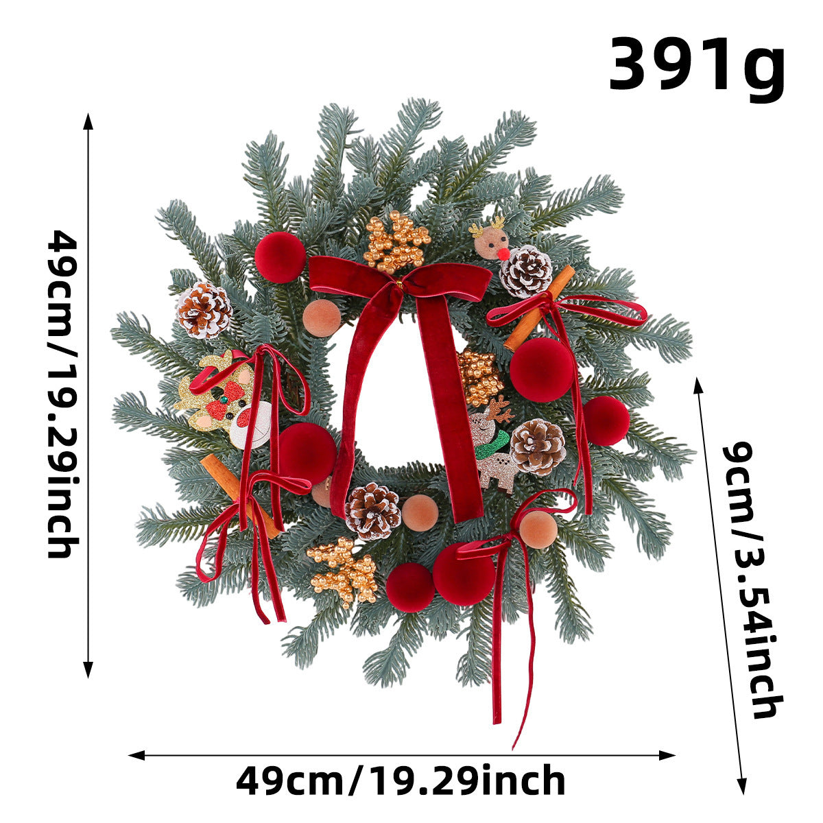 Christmas wreath decoration by My Store with festive greenery and ornaments