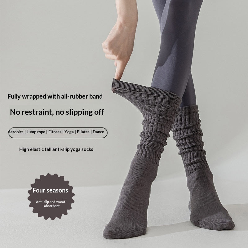 Silicone non-slip yoga socks for women by My Store, designed with grip soles for yoga and pilates