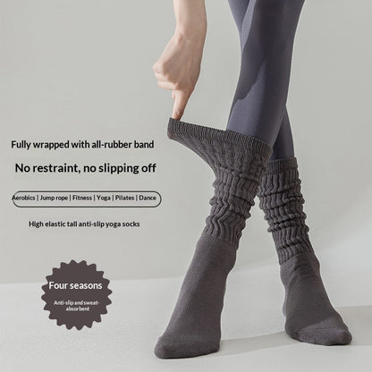Silicone non-slip yoga socks for women by My Store, designed with grip soles for yoga and pilates