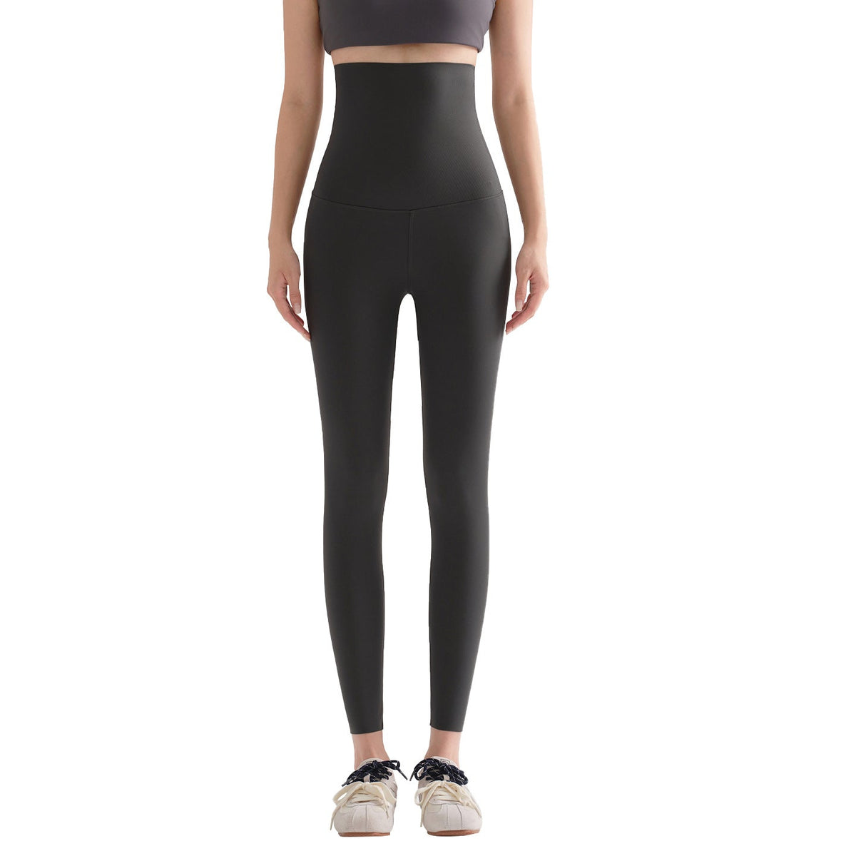 High-waisted tummy-control fitness yoga pants in a sleek, supportive design