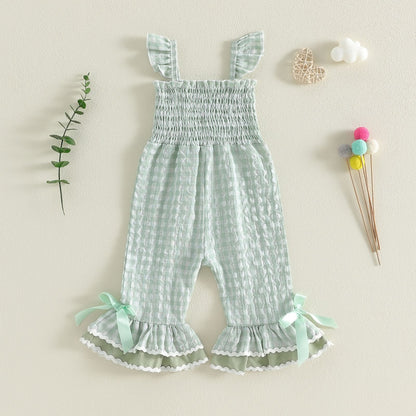 Sleeveless strap jumpsuit with flared pants in a stylish, full-length design