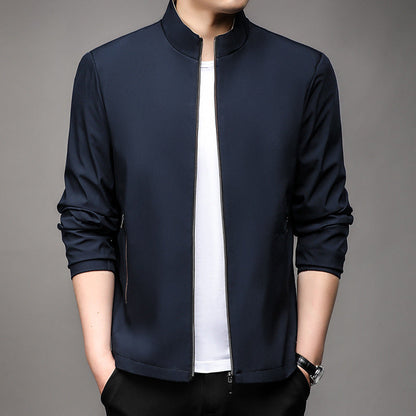 Men's dad-style loose casual jacket in relaxed fit, shown in a product photo