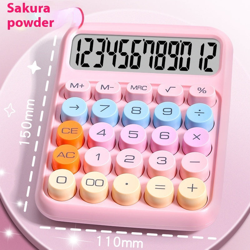 Multifunctional calculator for college students and children, compact design with clear keypad display