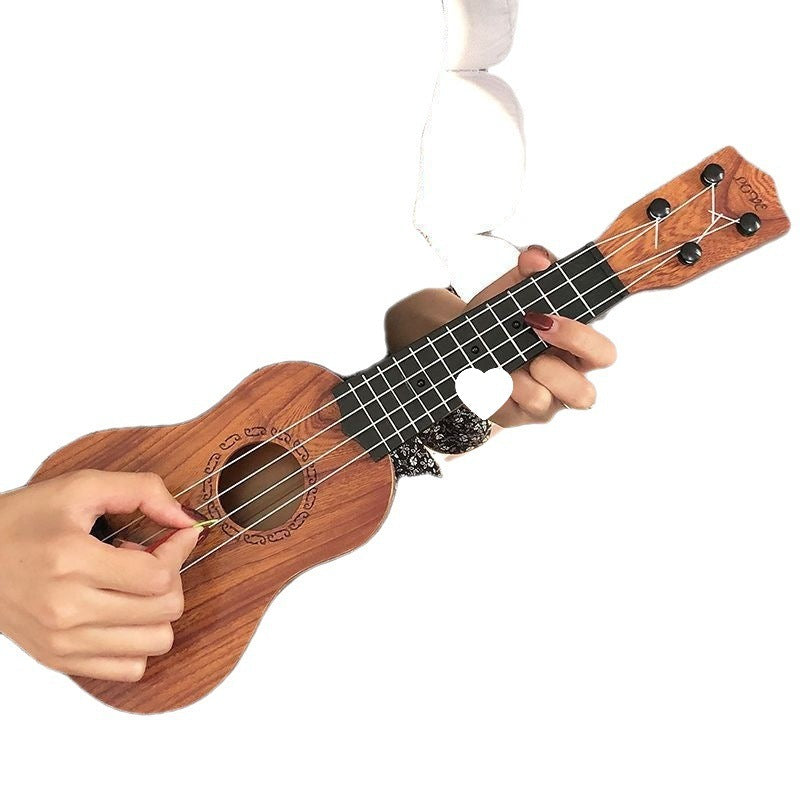 Ukulele guitar musical instrument toy by My Store, compact wooden design with four strings and colorful details