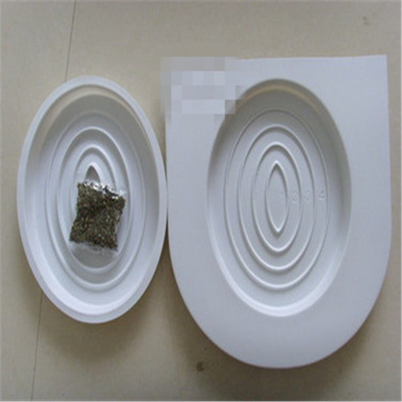 Pet toilet training urinal urine potty in white plastic with raised splash guard