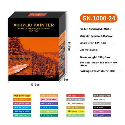 48-color water-based ceramic graffiti marker set for DIY painting, arranged in a package