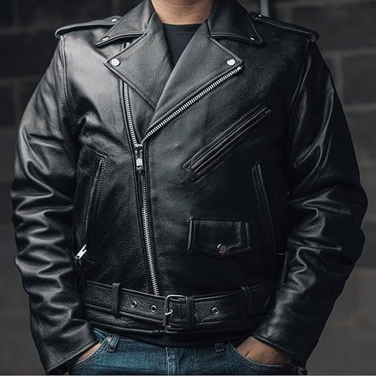 Popular Motorcycle Leather Men's Leather Clothing