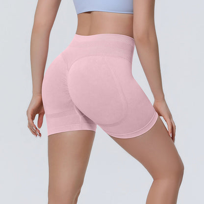 Seamless knitted sand-washed yoga shorts in a minimalist design