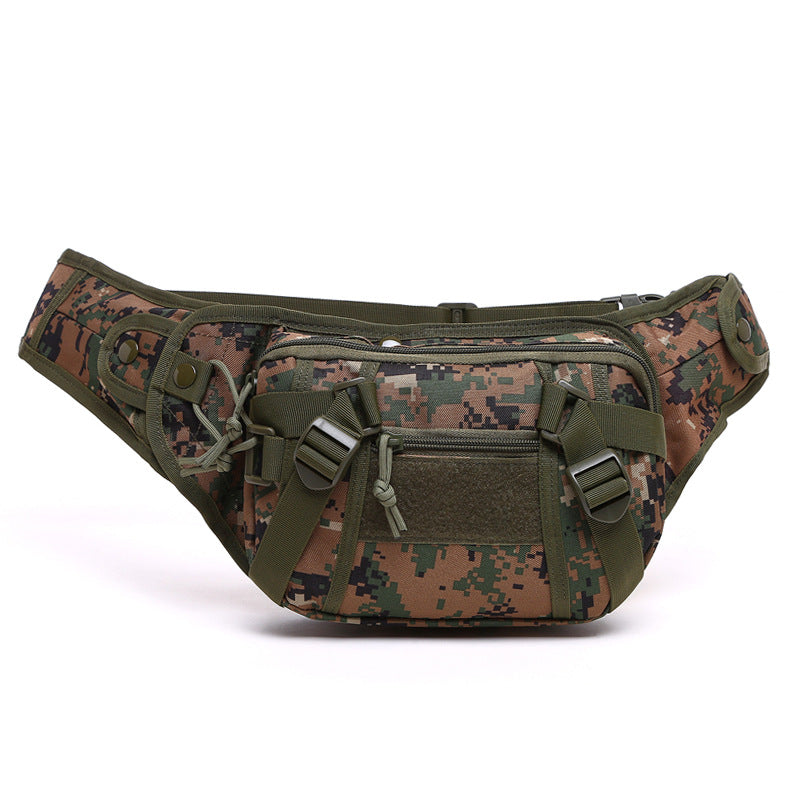 Waterproof Oxford cloth outdoor multifunctional waist bag with multiple compartments