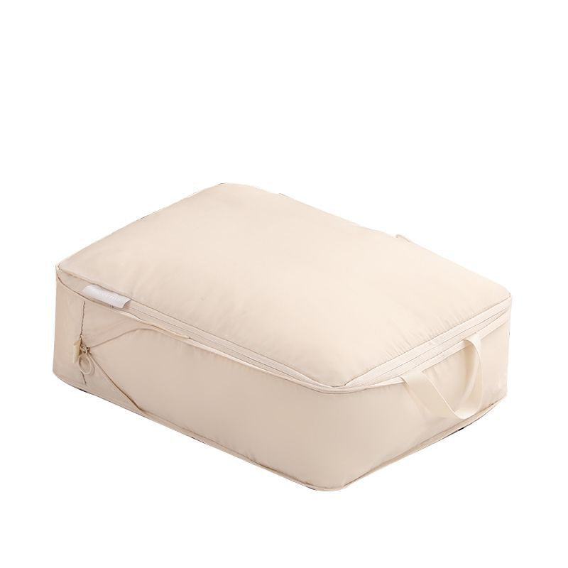 Six-piece compressible travel storage bags and luggage organizers for compartmentalized packing cubes