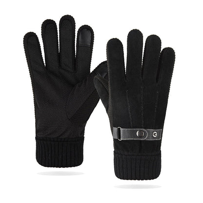Thermal touchscreen-enabled windproof cycling gloves for outdoor fall and winter riding