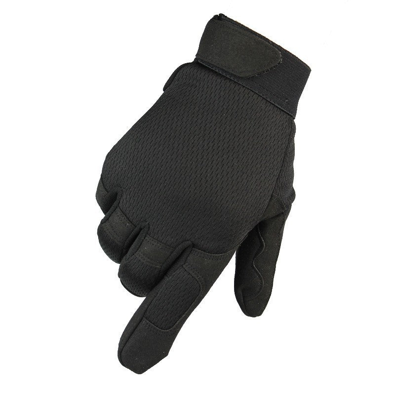 Outdoor sports cycling tactical gloves with shock-absorbing, abrasion-resistant protective padding