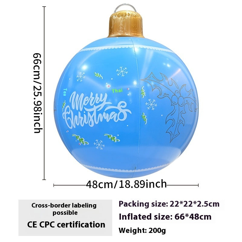 Inflatable Christmas ball outdoor garden decoration with festive holiday design