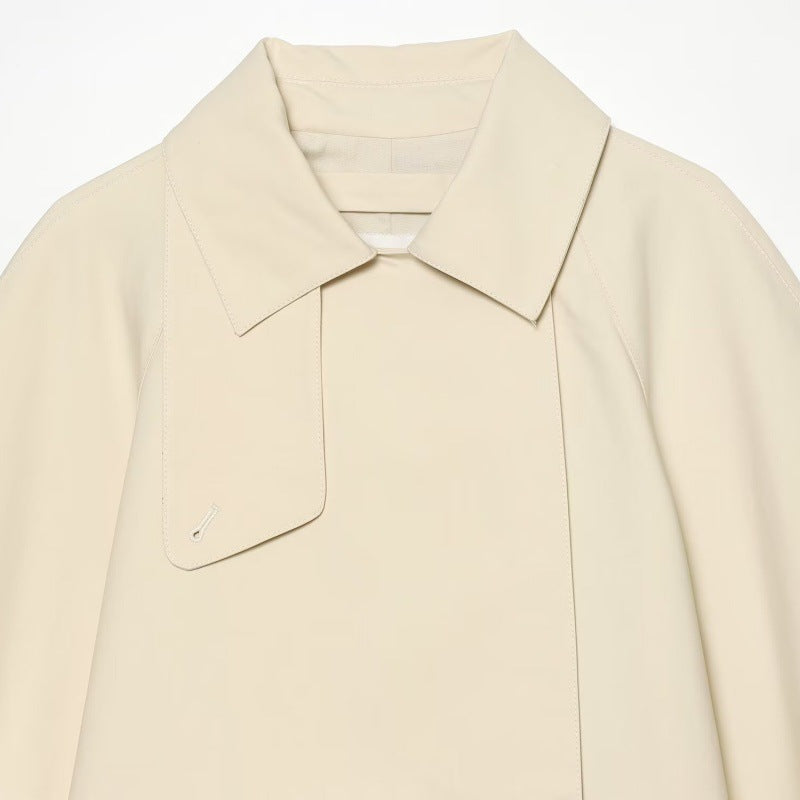 Women's loose-fitting short lapel trench coat by My Store