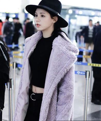Elegant Long Lamb Cashmere Coat