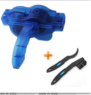 Bicycle cleaning tool set with large bristle scrub brush, chain cleaner, and small brush