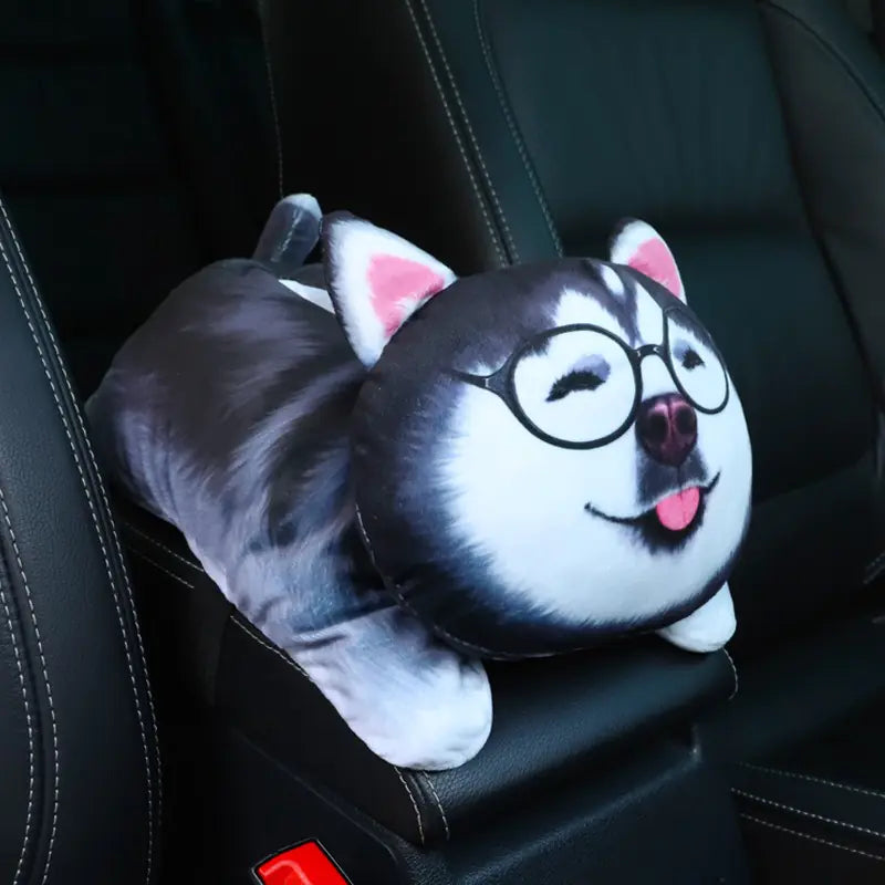 Cute Plush Car Armrest Tissue Box Holder
