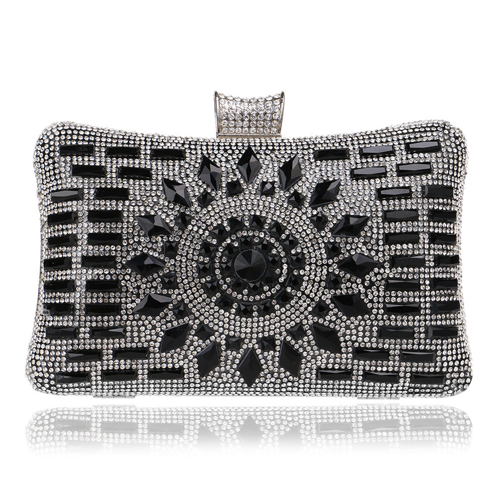 Women's cheongsam luxury diamond dinner bag by My Store, elegant evening handbag with sparkling embellishments