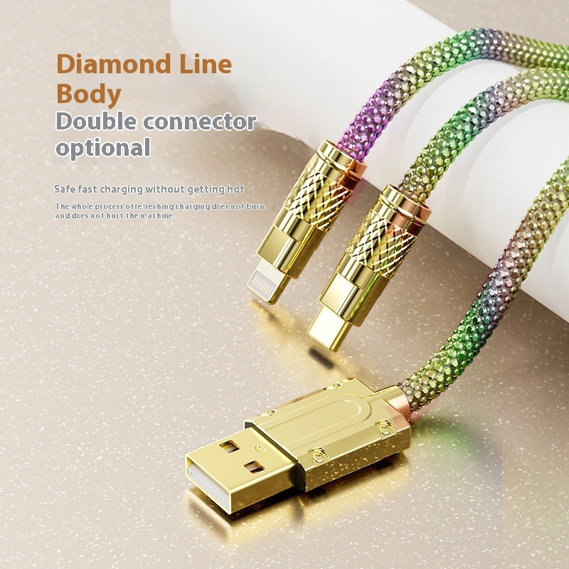 PD20W Diamond Braided Data Cable Type-c Charging Cable