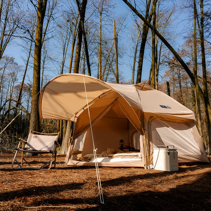 Thickened rainproof portable folding automatic camping tent, outdoor view