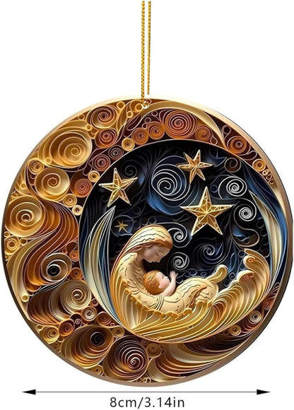 Flat curly Christmas decorations in festive curled designs by My Store