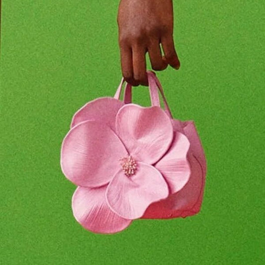 French style petal flower tote bag with one-shoulder crossbody strap by My Store