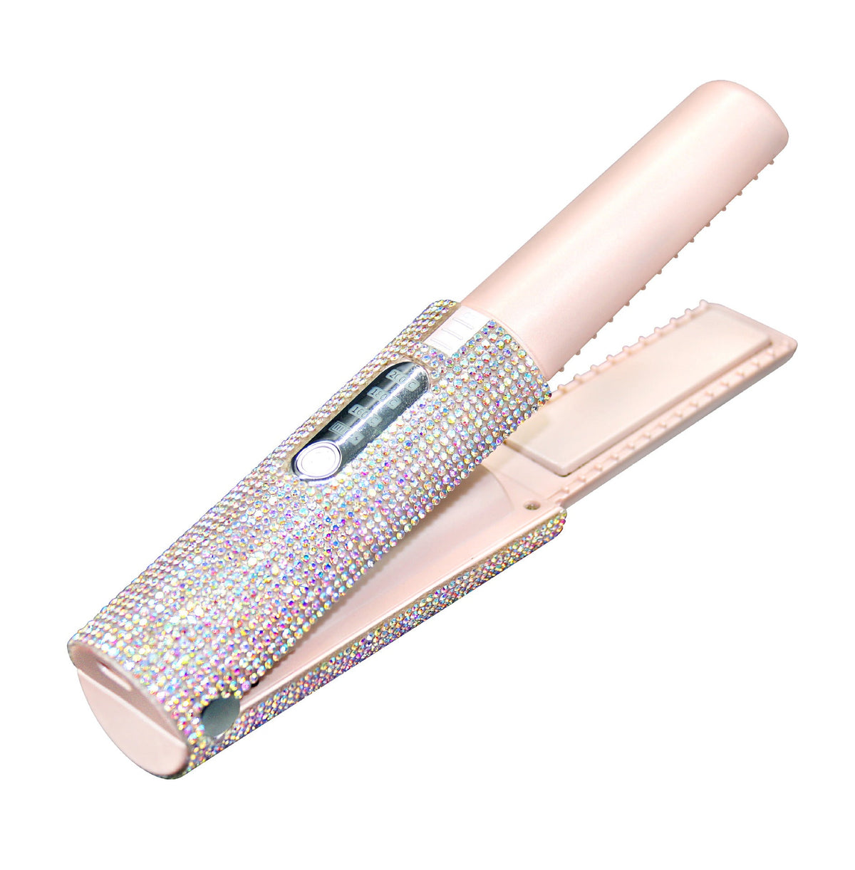 Rechargeable portable USB hair straightener in compact cordless design
