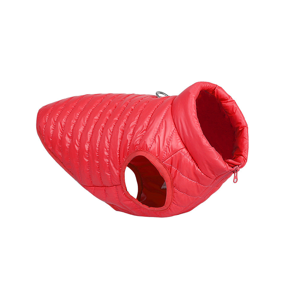 Autumn winter full nylon zipper puppy jacket in a cozy, lightweight design