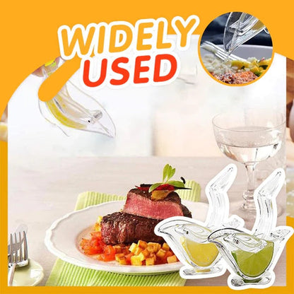 Transparent acrylic bird-shaped manual lemon juicer and lemon slice squeezer kitchen tool