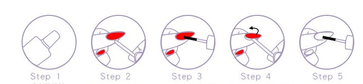 Black and white color matching long removable nail tips, close-up view
