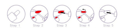 Black and white color matching long removable nail tips, close-up view