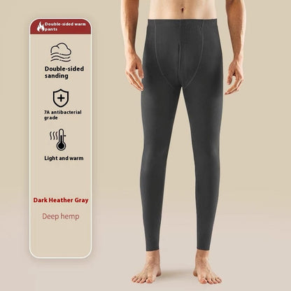 Men's warm compression pants leggings, full-length thermal long johns in black by My Store